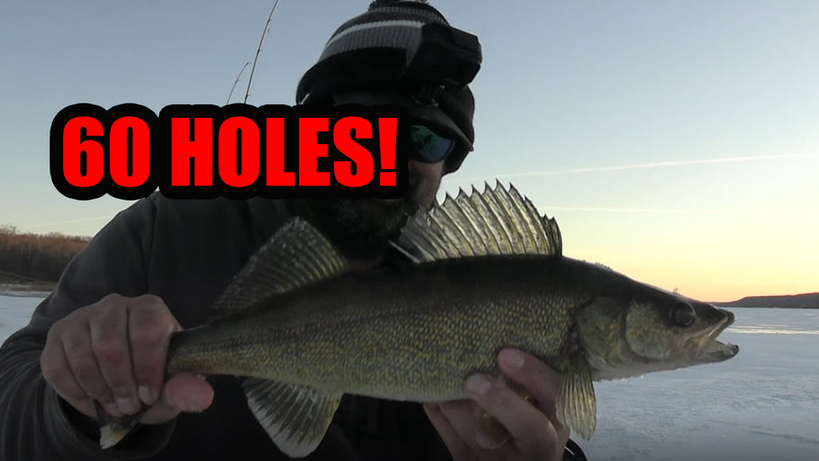 I drilled 60 holes for 2 WALLEYE??? | Ice Fishing is Hard!