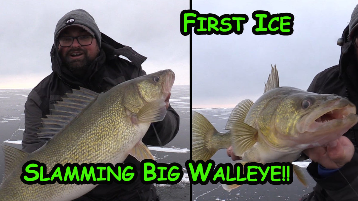 Early Ice for GIANT WALLEYE! (Back to Back) – Clayton Schick Outdoors