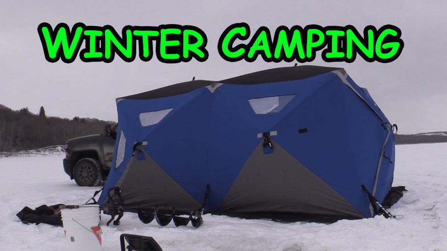 Winter Camping while slamming Walleye!!